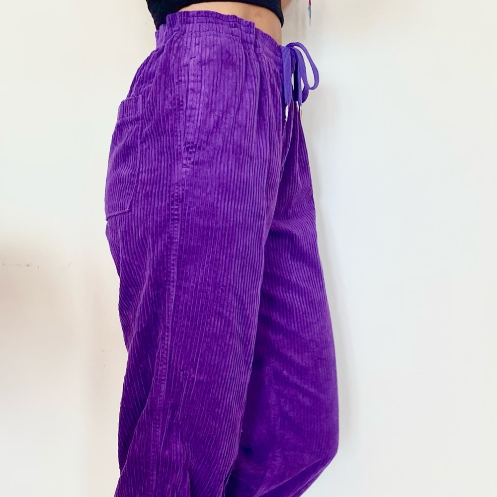 Urban Outfitters BDG Purple Ribbed Track Pants